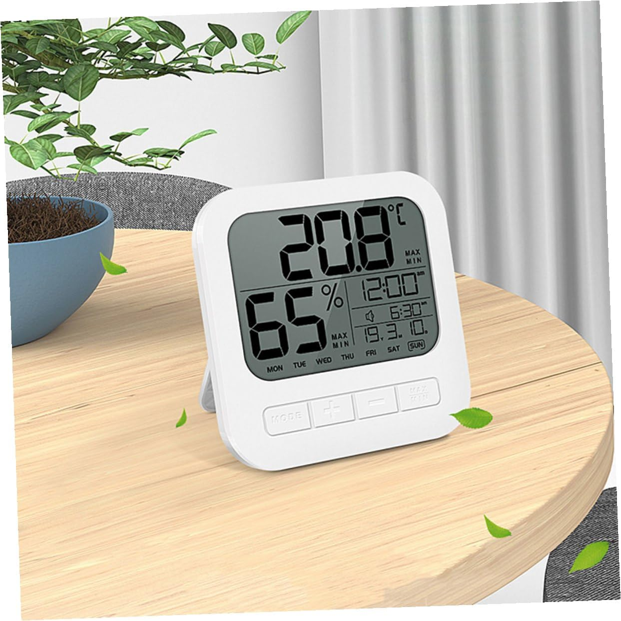 High Precision Digital Hygrometer Indoor Thermometer with Temperature and Humidity Monitor Maximum and Minimum Records Climate Indicator for Home and Nursery Use image number 4