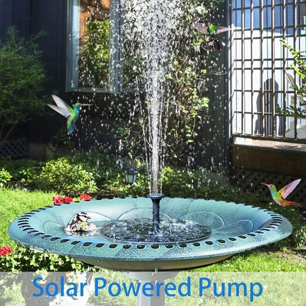 Solar Fountain Pump, Solar Powered Water Features with 6 Nozzles for the Garden, 7V 1.5W Floating Solar Powered Fountains for Bird Bath Pool Patio Pond and Fish Tank image number 6