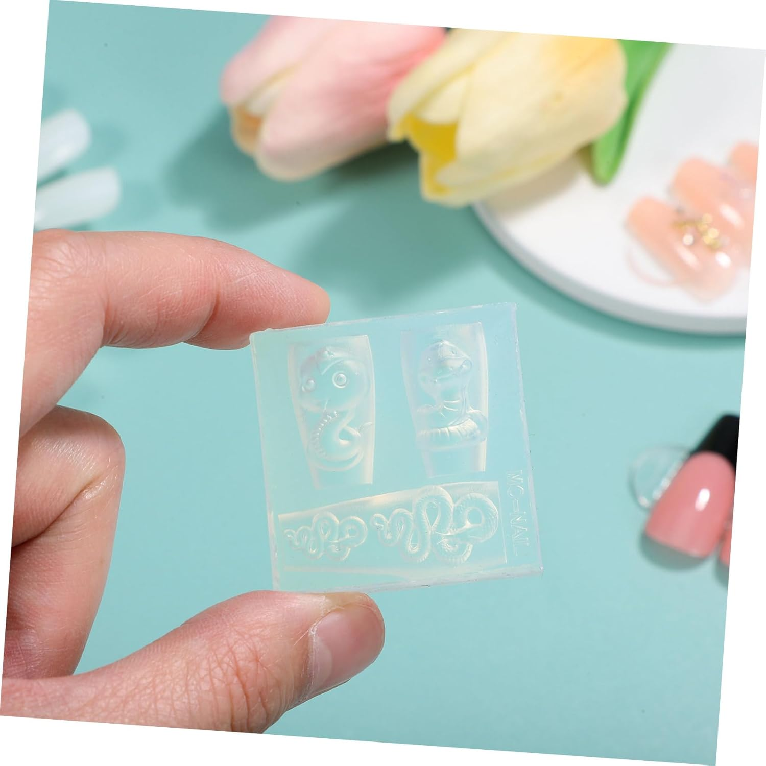 BIUDECO 2 Pcs Silicone Nail Decor Mold for Manicure Embossed Design Template for DIY Nail Decoration Versatile Unique Chinese Style Patterns image number 5