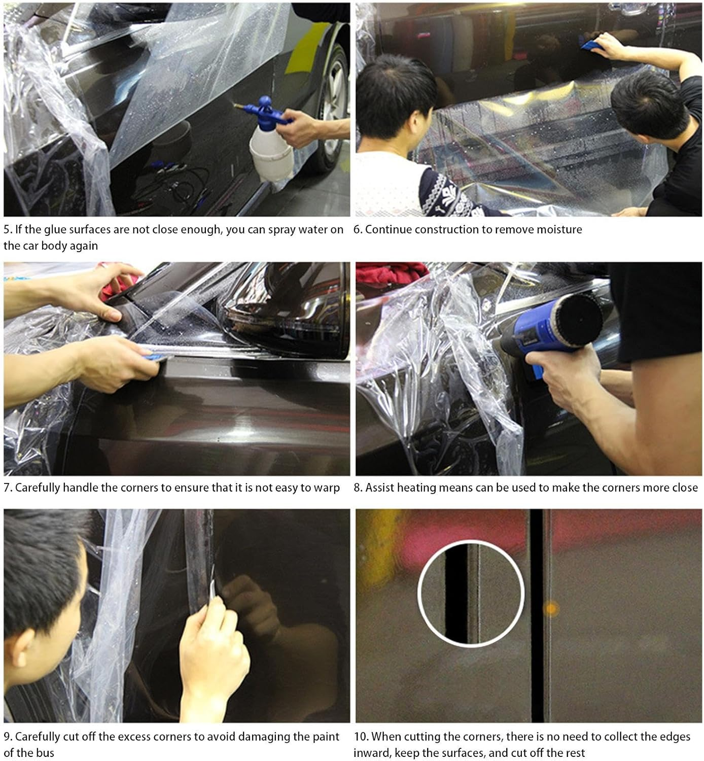 Paint Protection Film for Cars | Non-Yellowing Automotive Protection Film,19.6X78.7In High-Gloss Anti-Scratch Non-Yellowing Anti-Uv Wrap for Boat RV Exterior Care Vehicle image number 5