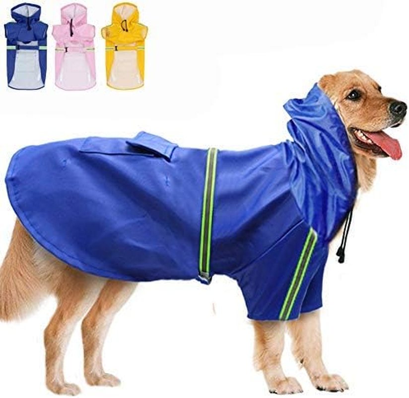 Feimax Dog Raincoats Rain Poncho Coat Waterproof Rain Jacket with Hood for Medium and Large Dogs, Lightweight Hoodies Pet Windproof for Outdoor Walking (S (Chest: 13.3'', Body 9.8''), Yellow)