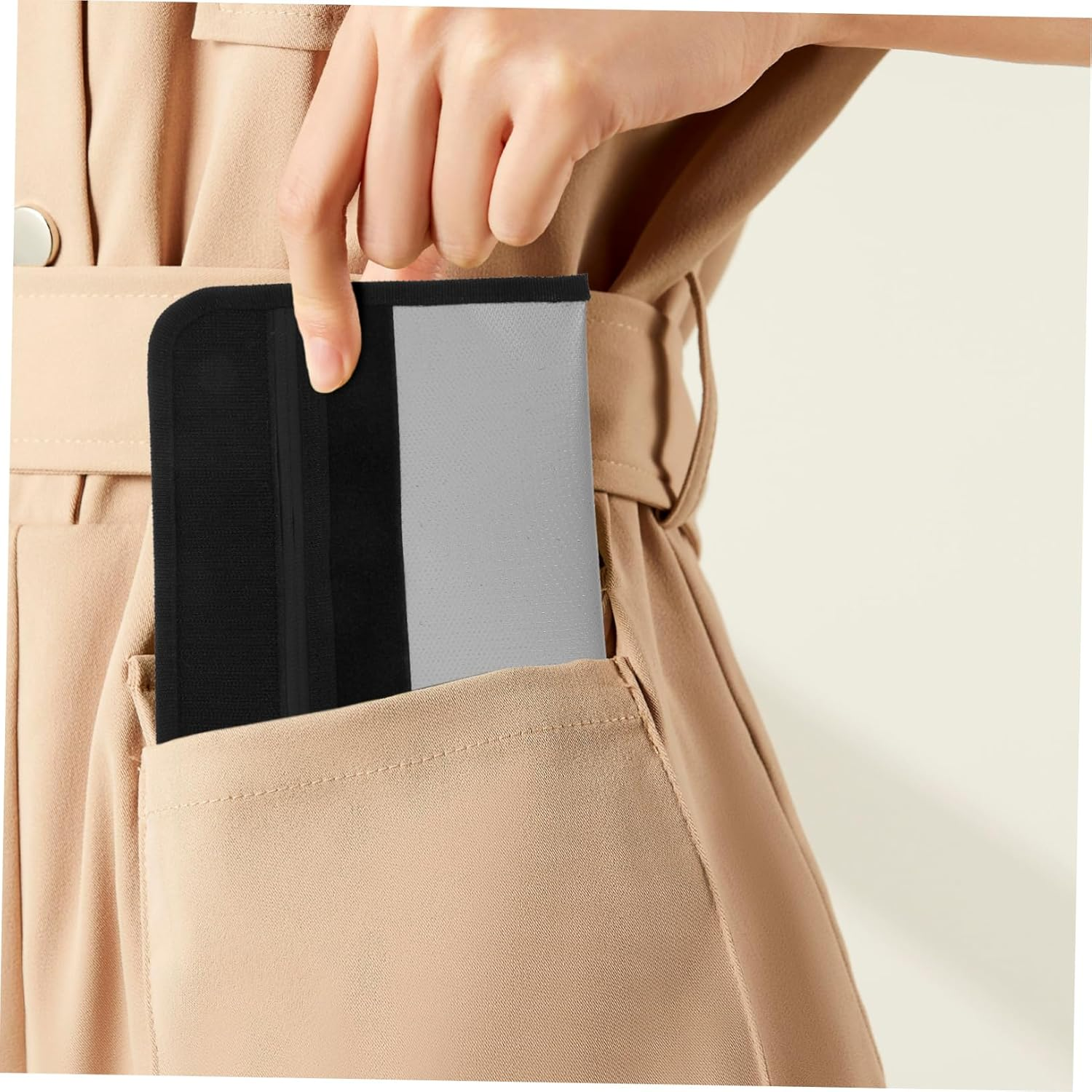 HONMEET 2Pcs Fireproof Document Bag Money Bag for Cash Fireproof Zipper Outdoor Use for Travel Document Wallet and Receipt Storage image number 4