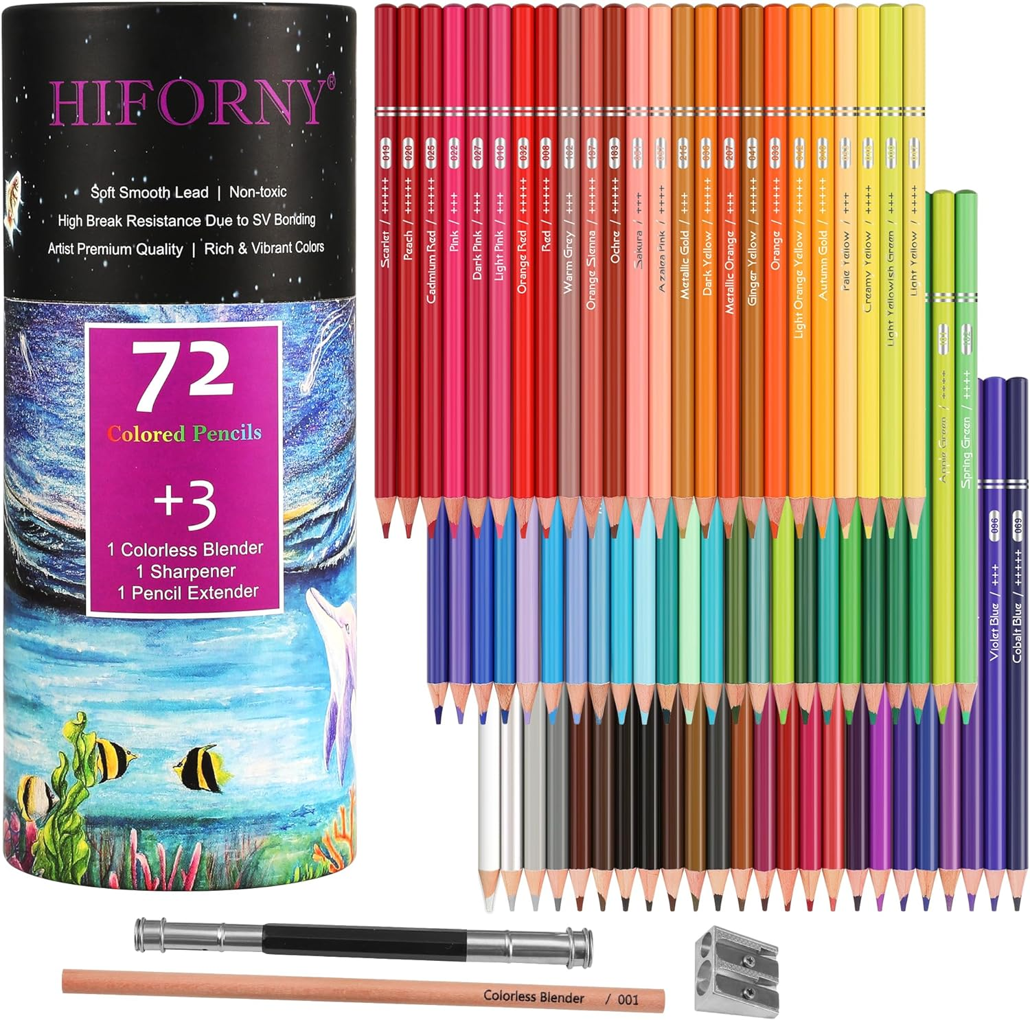 HIFORNY 125 Pack Colored Pencils Set for Adult Coloring,120 Colors Coloring Pencils with Extras,Artists Soft Core,Vibrant Color,Drawing Pencils Art Craft Supplies for Adults Beginners Kids