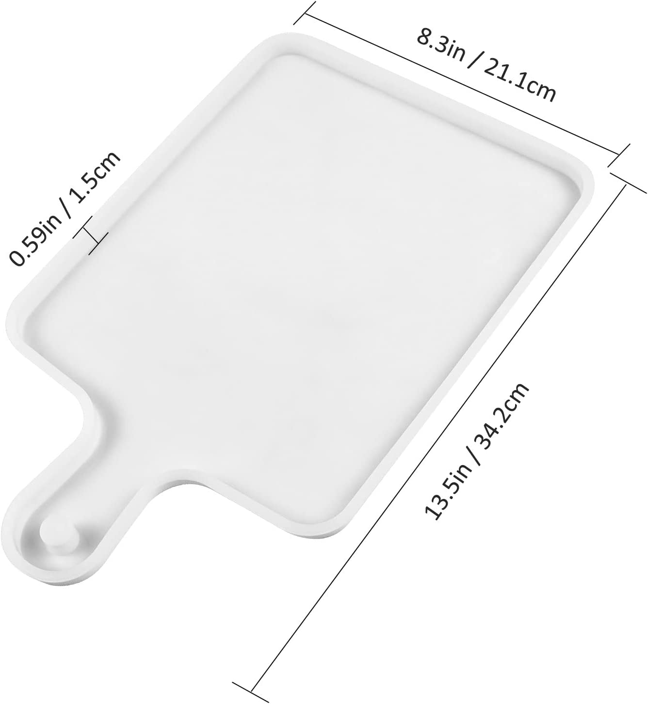 Resin Silicone Tray Molds, Epoxy Casting Mold for DIY Large Rectangle Serving Cutting Board with Handle, Kitchen Essential for Home Decoration and Crafting image number 1