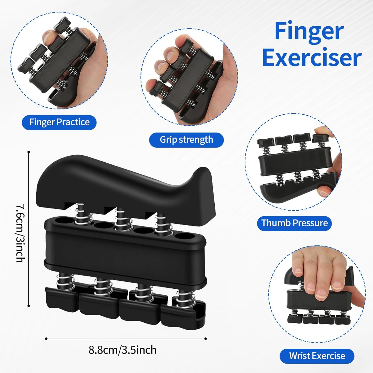5 Pcs Grip Strength Trainer Kits with Hand and Forearm, Adjustable Forearm Trainer, Hand Grip Strengthener for Muscle Building and Injury Recover, Finger Exerciser, Hand Extension Exerciser