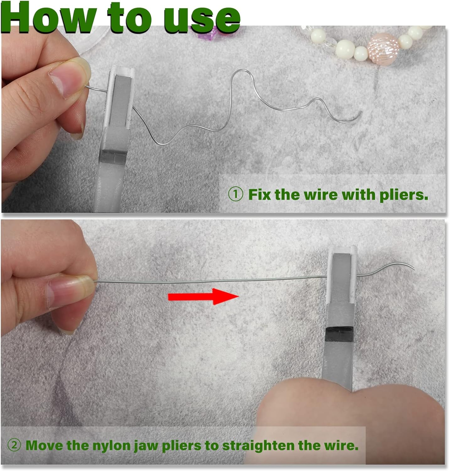 SPEEDWOX Double Nylon Jaw Pliers 5 Inches with Extra Nylon Jaws Wire Straightener Pliers with Double Leaf Spring Jewelry Making Tool for Beading Twisting Shaping Wire