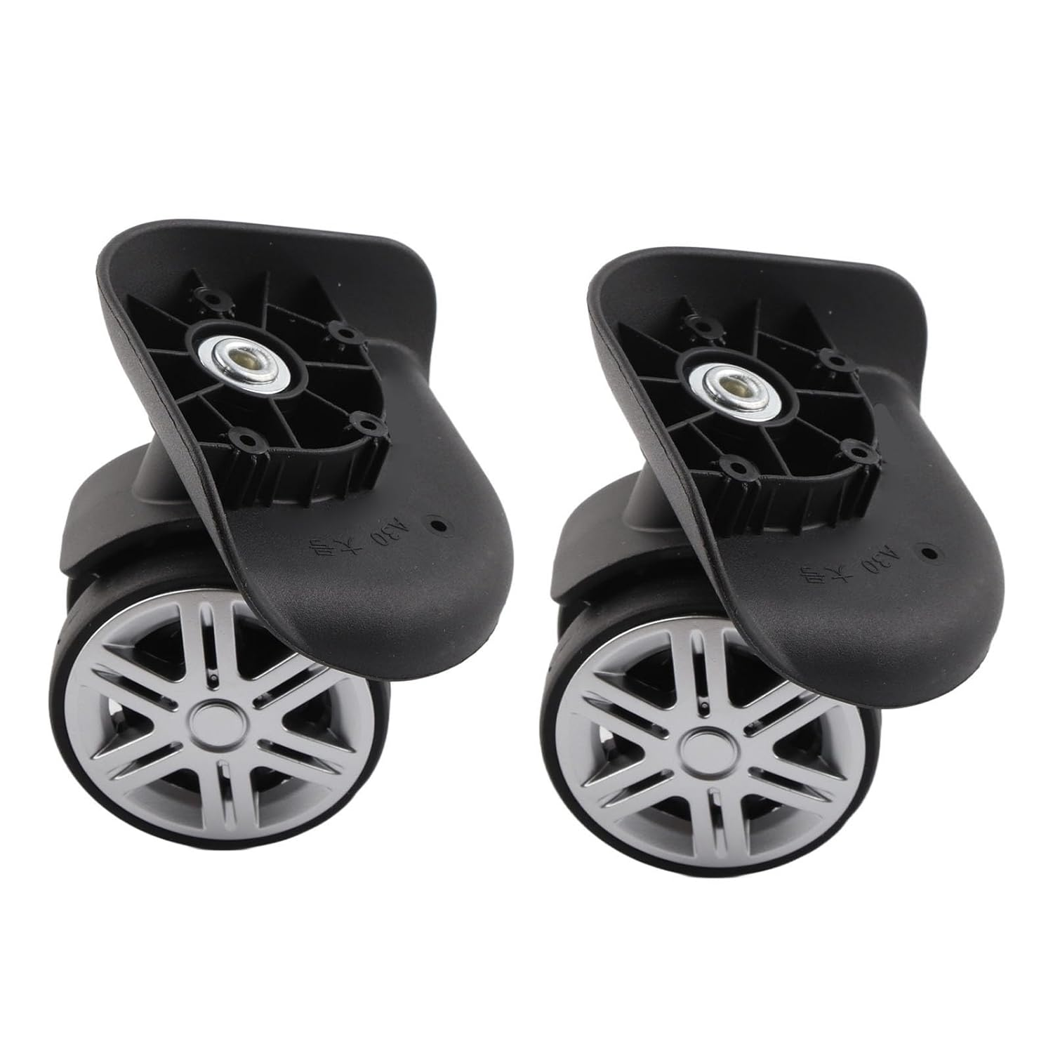 Luggage Wheels, 1 Pair Luggage Replacement Wheels Suitcase Luggage Caster Wheels Repair Parts for Maintenance Black image number 6