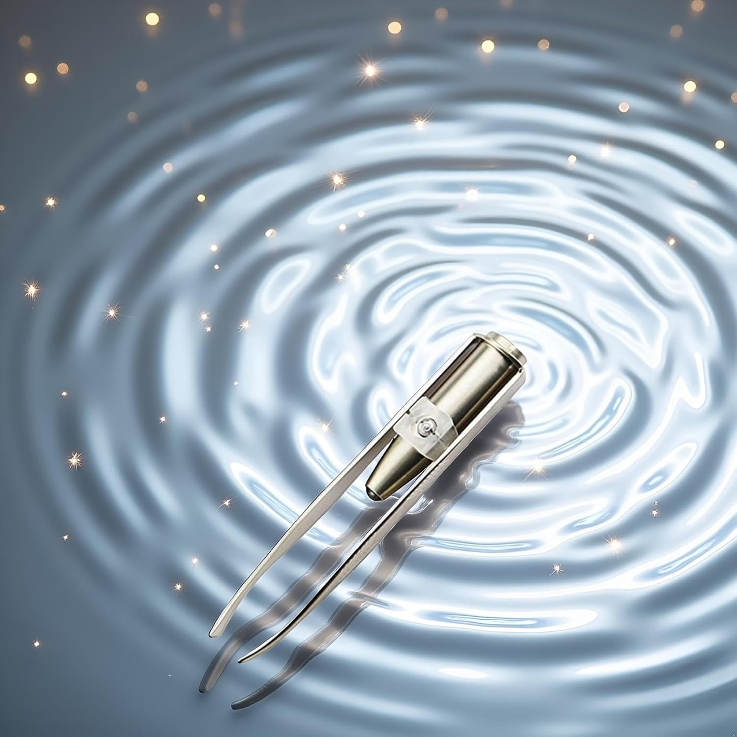 Silver Creative Led Light Eyelash Eyebrow Hair Removal Stainless Steel Make up Tweezer Durability and Practicality, Hair Removal Tweezers,Women'S 8.8X0.8X1.6Cm, image number 2