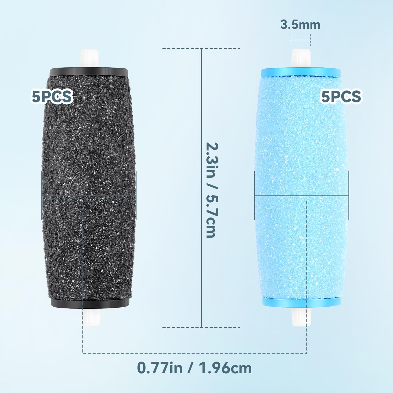 12 Pack Replacement Roller Refill Heads Compatible with Amope Pedi Refills Electronic Foot File (6 Extra Coarse & 6 Regular) - 6 Extra Coarse  6 Regular image number 4