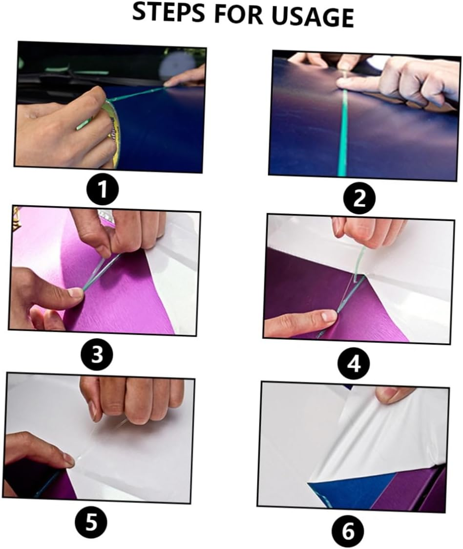 3Pcs Vinyl Film Tool 5M Traceless Tape Auto Changing Film Cutter Easy to Use image number 6