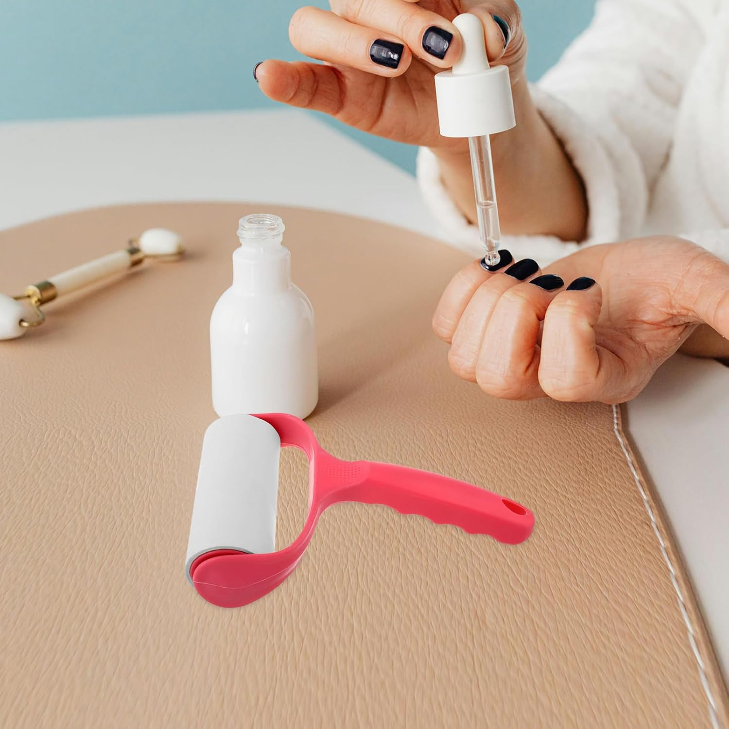 AUTSUPPL Nail Stamping Clean Roller for Remover Makeup Remover Pads Nail Dust Brush Lint Wipes image number 5