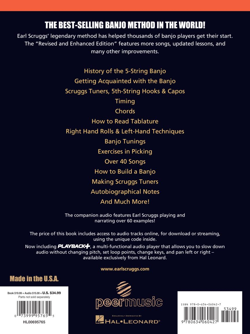 Hal Leonard Earl Scruggs and the 5-String Banjo Book: Revised and Enhanced Edition