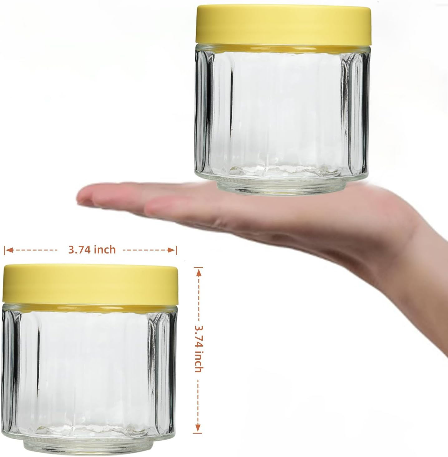 4-Pack 16Oz Overnight Oats Containers with Lids - Leakproof Airtight Mason Glass Jars for Meal Prep, Yogurt, Snacks & More - Bpa-Free Wide Mouth Containers-Two Green and Two Brown image number 2