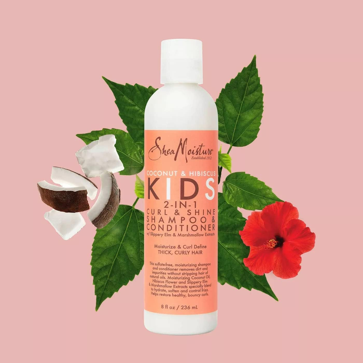 Shea Moisture Coconut & Hibiscus Kids Combo Pack - Includes Kids Curling Butter Cream, 6 Oz & Kids Curl & Shine 2-In-1 Shampoo & Conditioner, 8 Oz image number 5