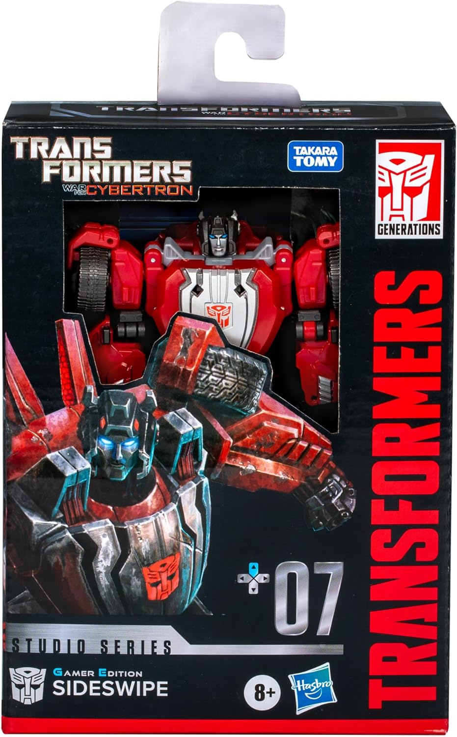 Transformers Toys Studio Series Deluxe Transformers: War for Cybertron 07 Gamer Edition Sideswipe, 4.5-Inch Converting Action Figure, 8+ image number 2