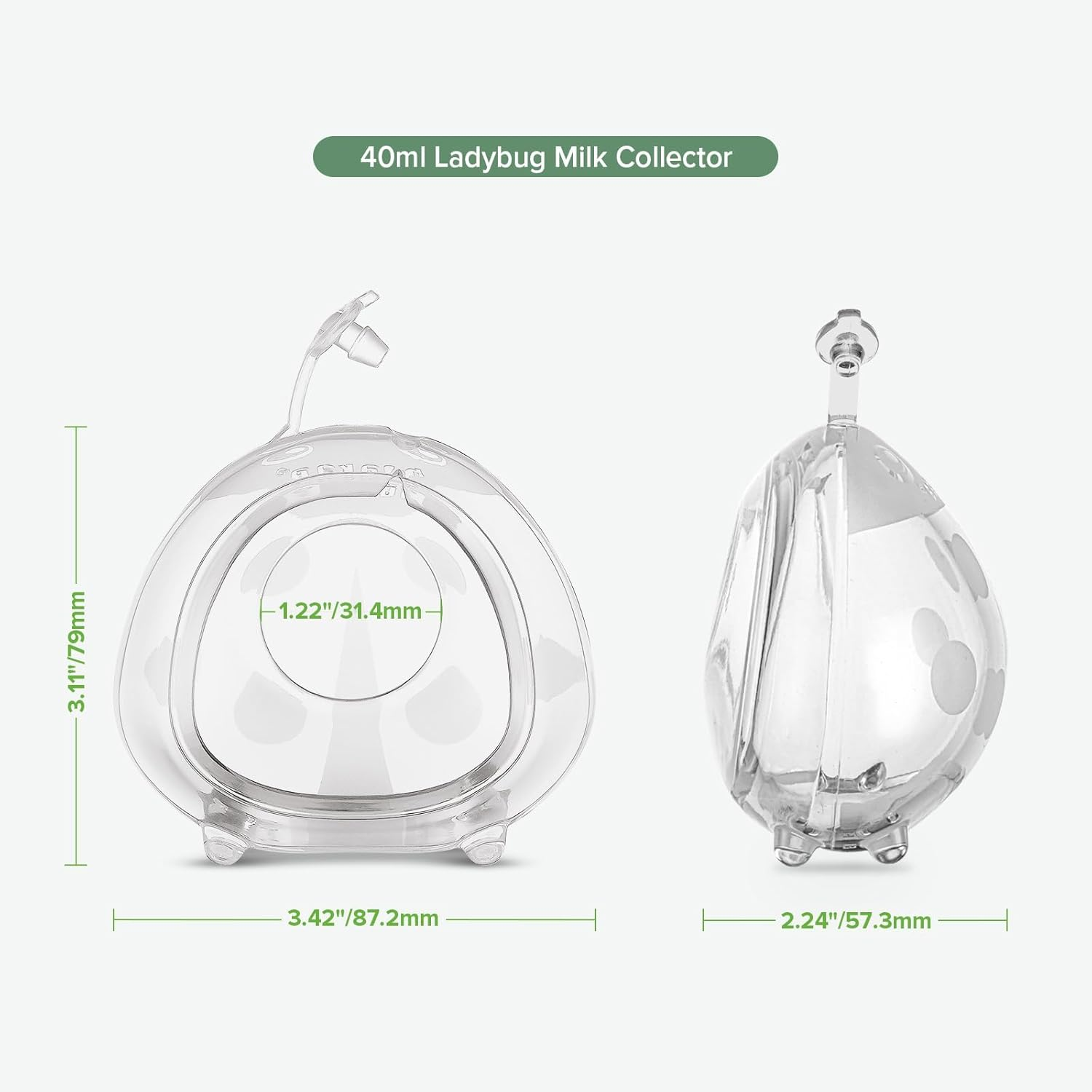 Haakaa Ladybug Milk Collector, Breast Shells Nursing Cup, Silicone Breast Milk Collector, Milk Savers for Breastfeeding, Nipple Shells Protect Sore Nipples Extra-Soft and Reusable (1 Pack, 40Ml) image number 3