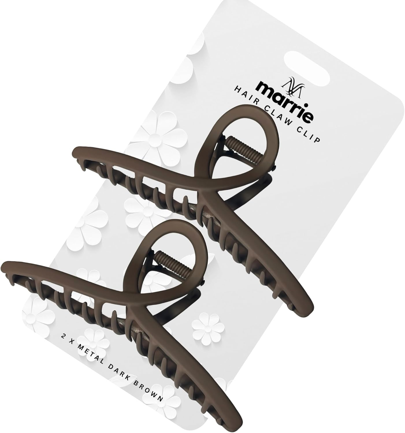 Hair Clips Large Metal Hair Claw Clips Strong Hold Vintage Shark Claw Clips Clamp Hair Accessories for Women Girls Thin Thick Hairs (Dark Brown X 2)