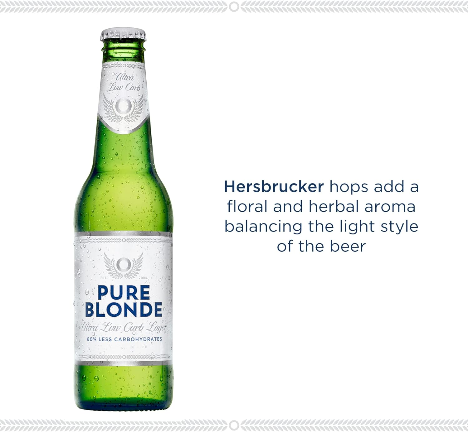 Pure Blonde Ultra Low Carb Lager, Light & Refreshing Finish, 4.2% ABV, 355Ml (Case of 24 Bottles) image number 5
