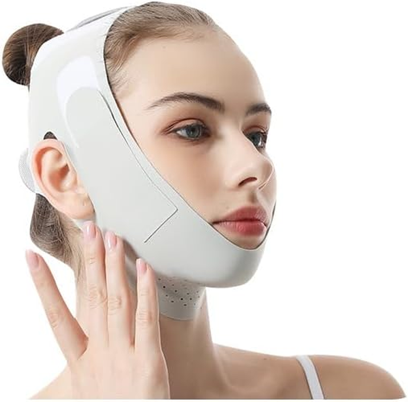 Mask Chin up Mask Face Strap, Soft Chin Strap V Shaped Face Mask (Green, 18 * 58CM) image number 5