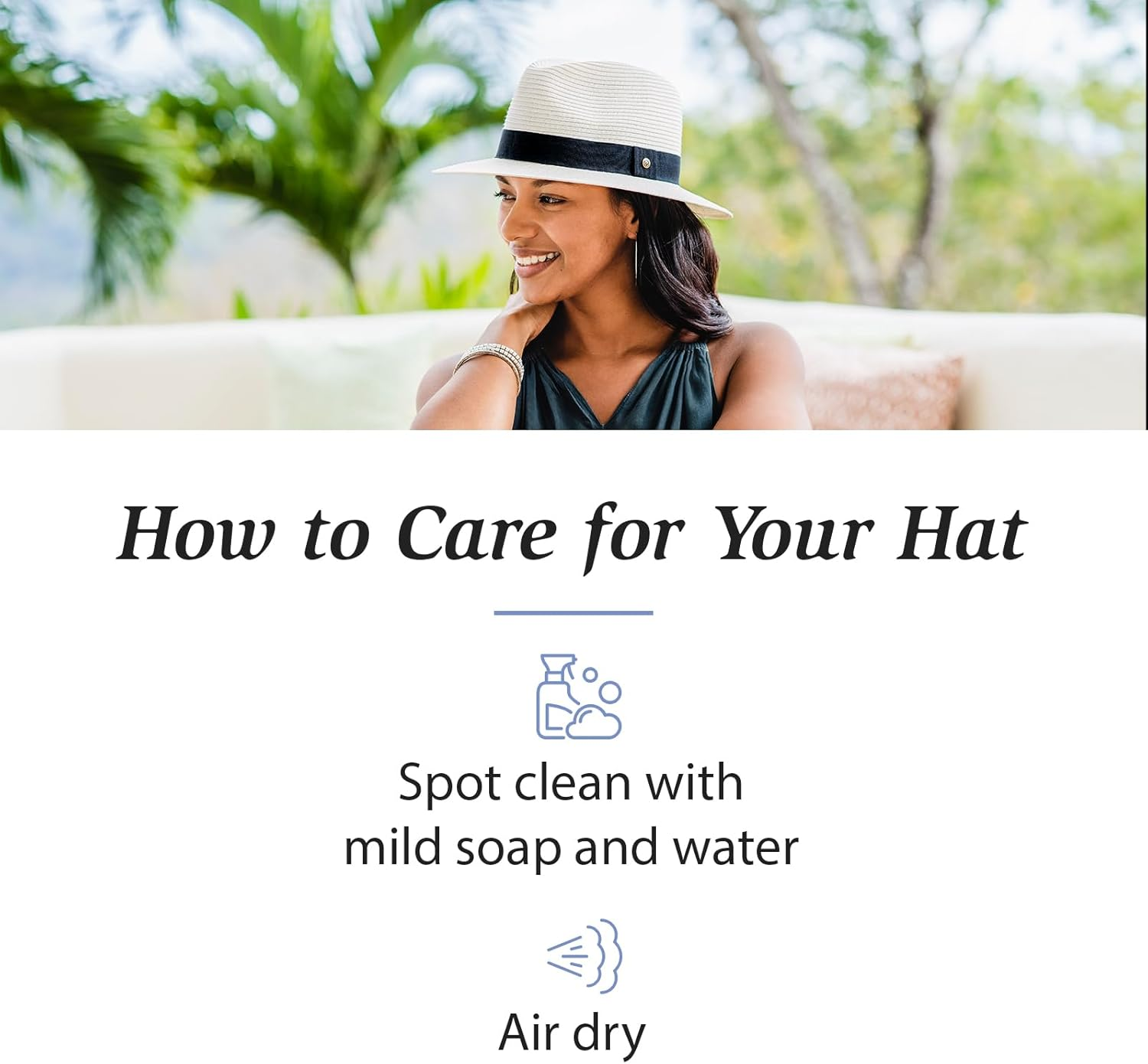 Wallaroo Hat Company Women&rsquo;S Petite Palm Beach Fedora &ndash; UPF 50+ UV Protection Sun Hat, Packable, Adjustable, Small Size image number 5