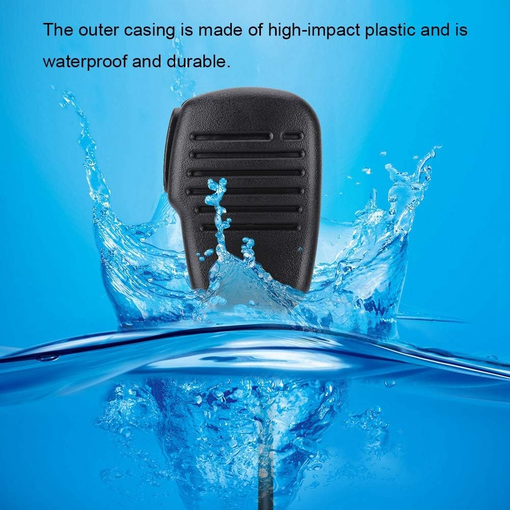 Microphone Speaker, for Baofeng UV5R 888S for Kenwood for TYT Walkie Talkie, 2 Pin Mini PTT Shoulder Microphone Speaker, Waterproof/360&deg; Rotating Lapel Clip image number 3