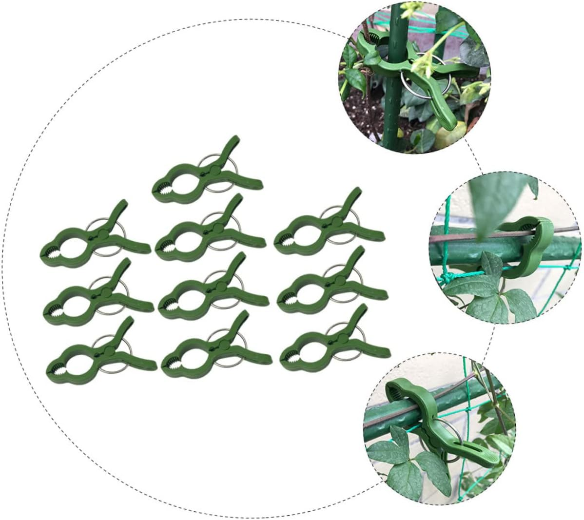 BUTIFULSIC 20Pcs Garden Fixing Clips for Potted Plants Branches Support Clamps for Gardening and Easy to Use for Orchids and Climbing Plants image number 6