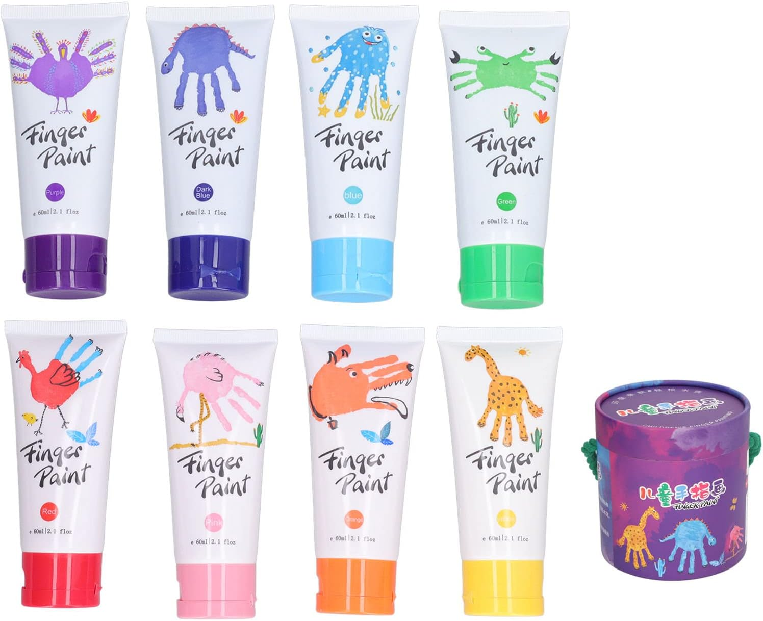 Finger Paint, Finger Paint for Kids Washable Odorless Safe Portable image number 4