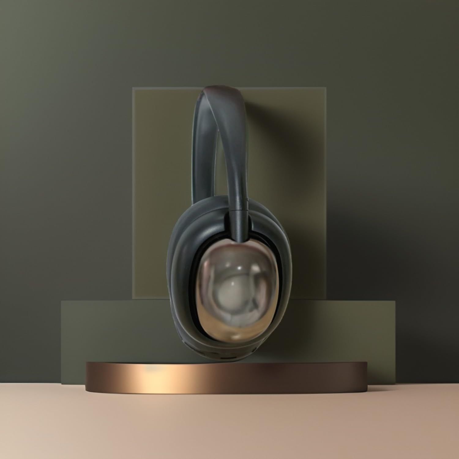 ND NEXT DESTINATION Wireless Bluetooth Headphones 5.3 with Bass and Stereo Sound, Long Battery Life Headphones, Modern Headset with Good Sound, Black - Black image number 6