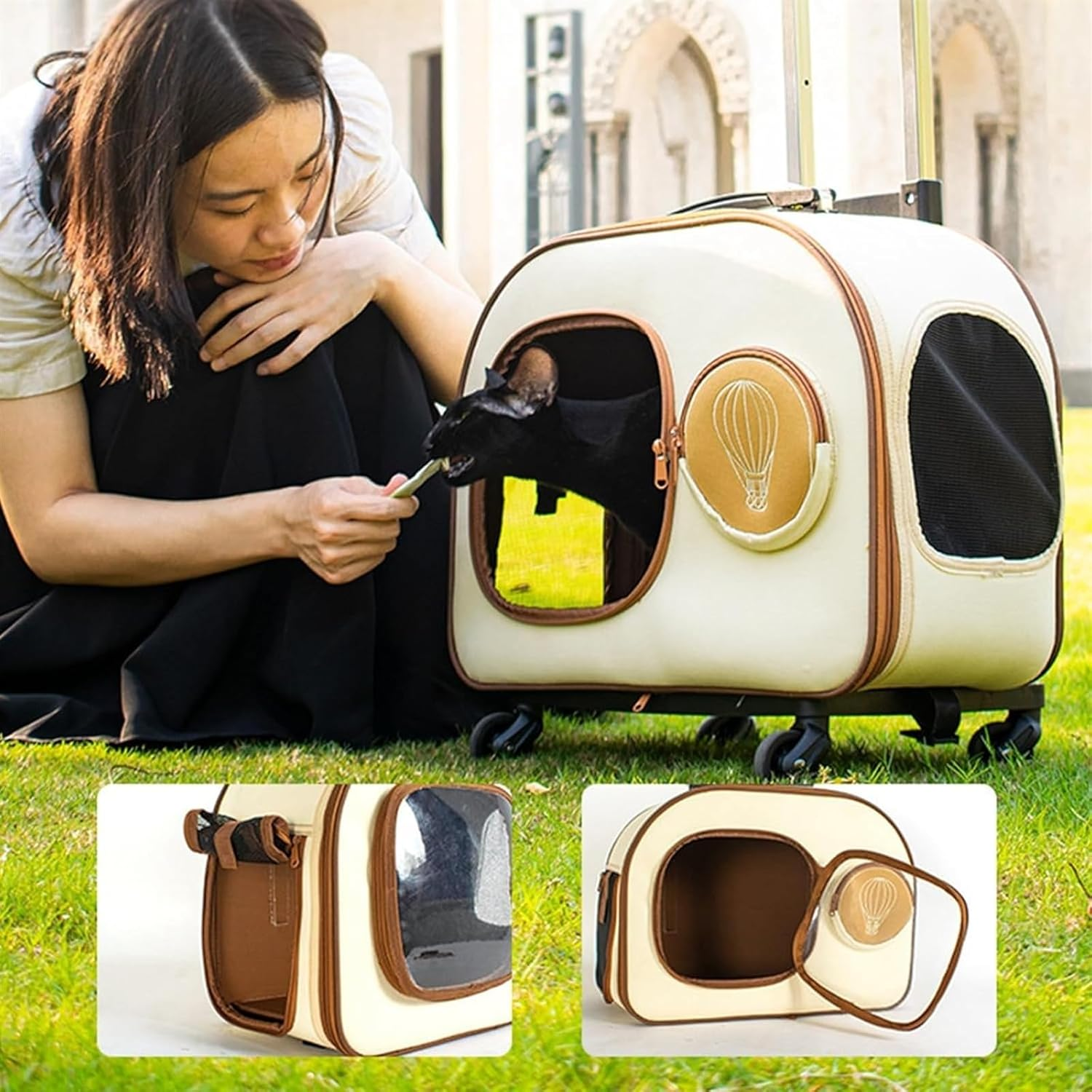 Cat Bag Dog Carrier Pet Carrier Pet Carrier Backpack Transparent Window Cat Travel Bag Cats and Puppies for Outdoor Use Cat Carrier Pet Bag Carrier image number 3