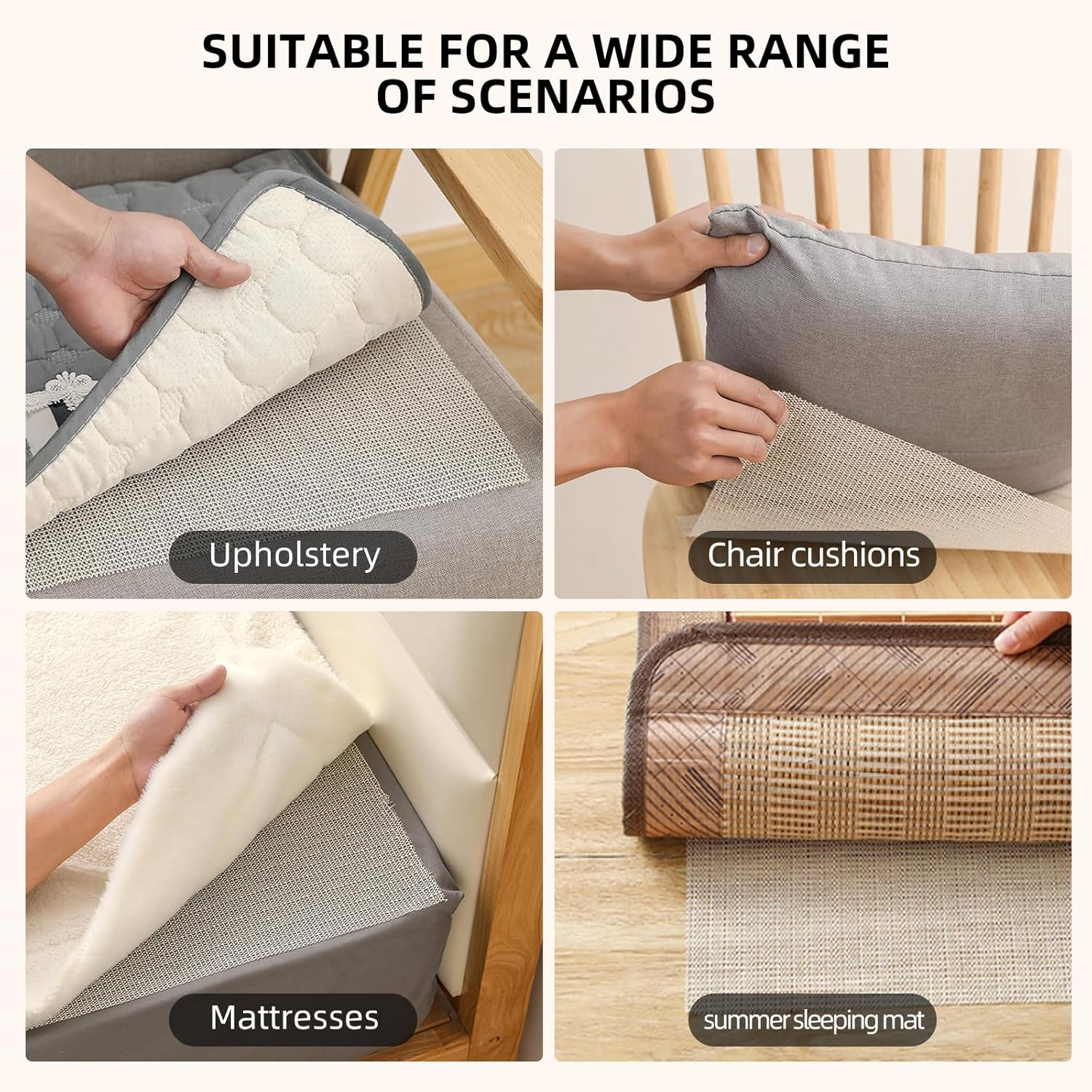 Non Slip Rug Pad, under Rug Non Slip Mat Keep Your Rugs Safe and in Place, Reusable Carpet Pad, Multipurpose Rug Underlay for Hardwood Floors under the Sofa Bed Chair Cushion (70X280 Cm) image number 4