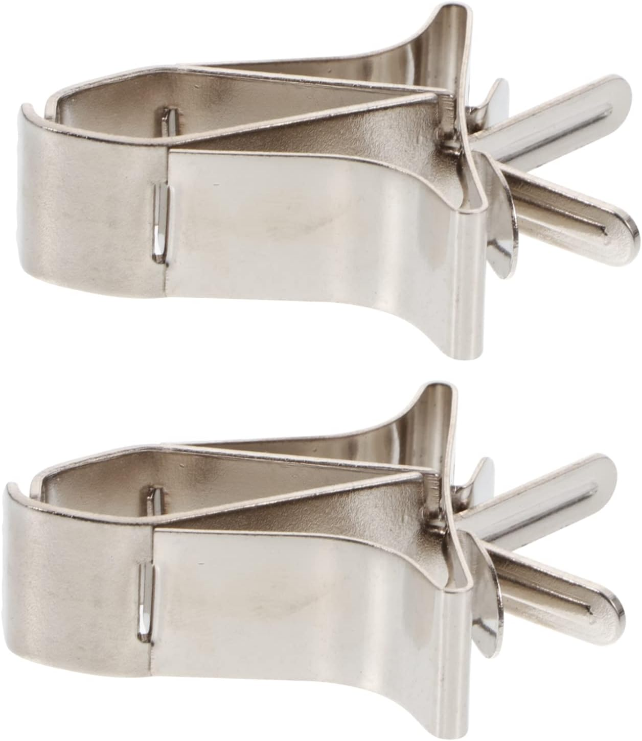 TEHAUX Bird Cage Food Feeding Clamp Parrot Feeding Clamp 2Pcs Metal Bird Food Clips Easy Install Non-Slip Durable Material image number 1