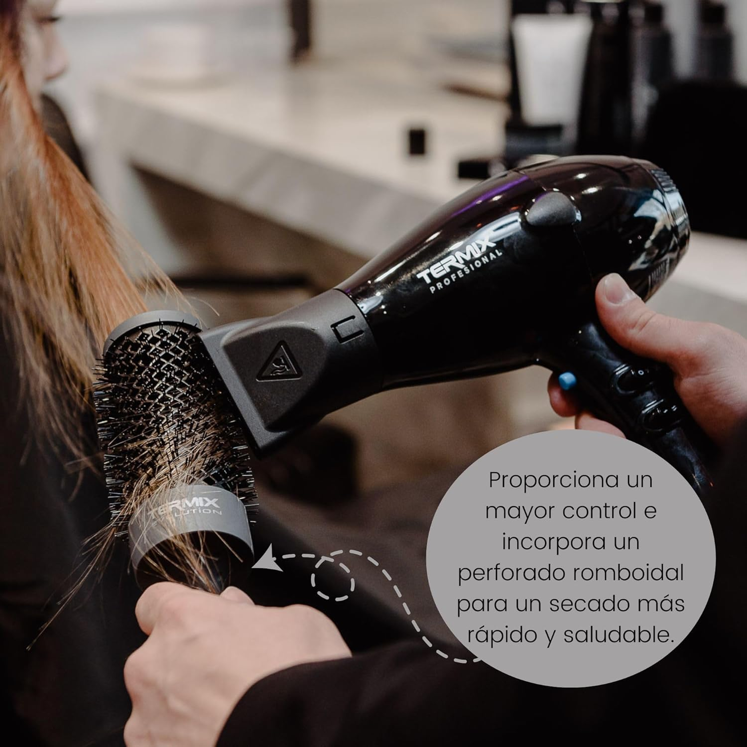 Pack Termix Evolution plus - Hairbrushes for Thick Hair with Ionized Bristles for Thick and Difficult to Manage Hair- It Includes 5 Diametres &Oslash; 17, 23, 28, 32 Y 43 Mm image number 3