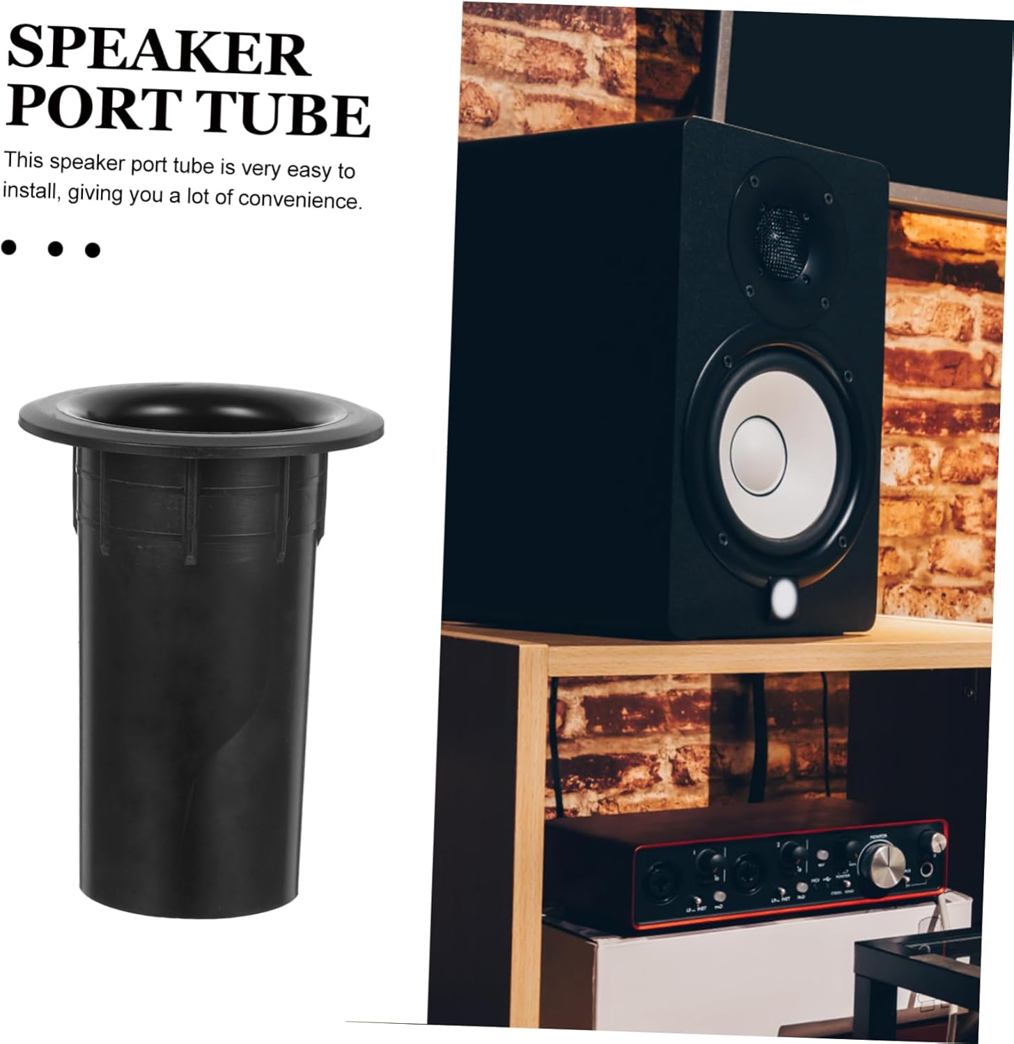 LAPYAPPE 12 PCS Plastic Speaker Port Tube Bass Reflex Accessory for Improved Speaker Cabinets Durable and Safe Replacement for Home