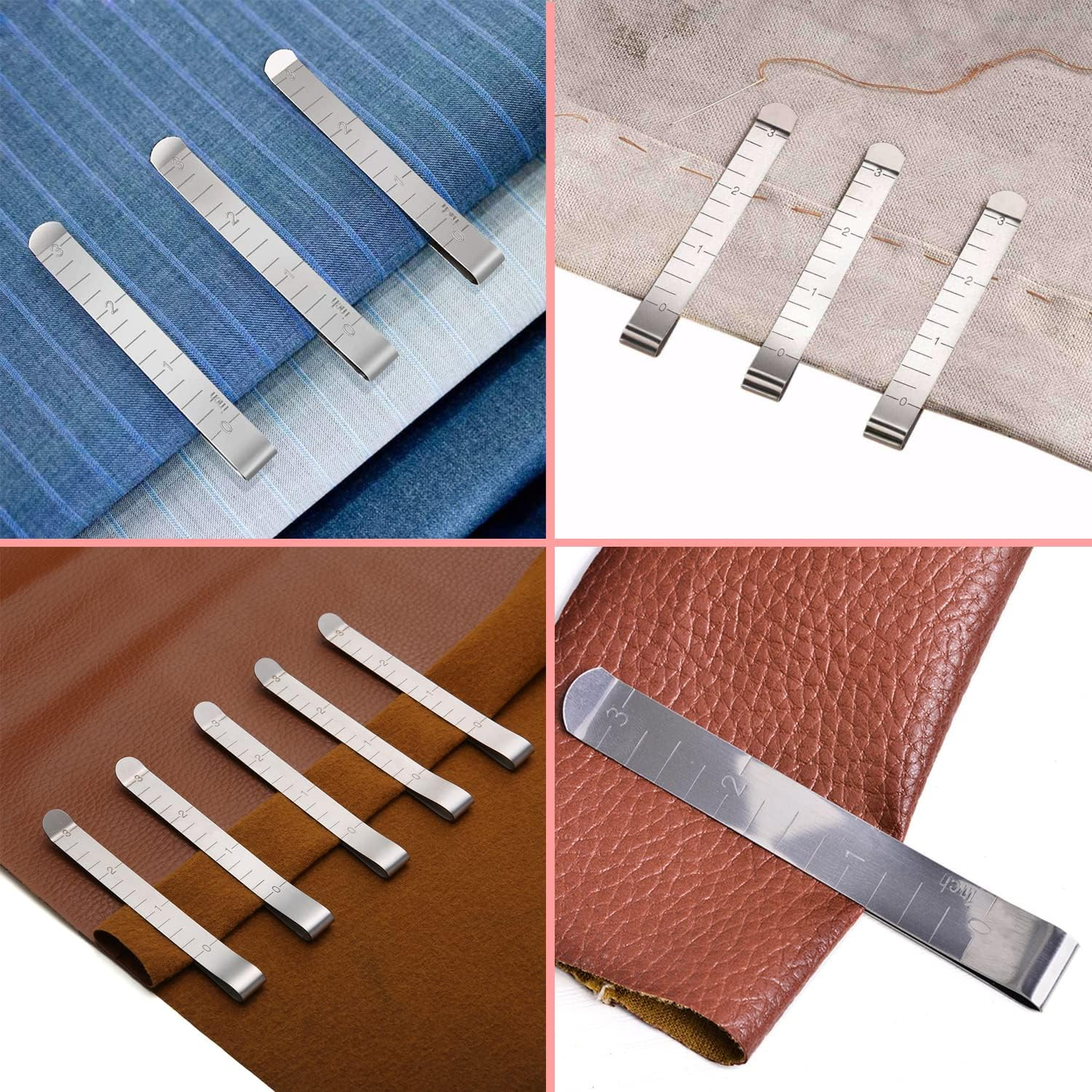 20 PCS Sewing Clips,Stainless Steel Hemming Clips Sewing Supplies for Fabric Clips,Pinning and Marking Accessories image number 2