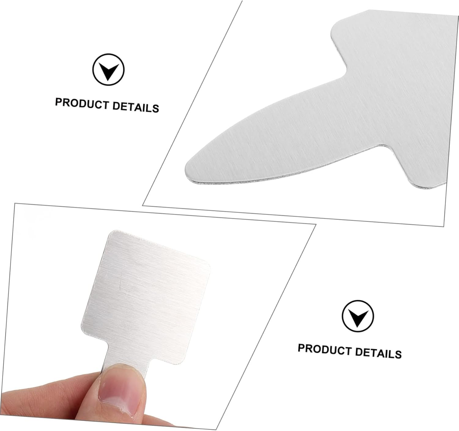 Sosoport 50Pcs Stainless Steel Succulent Labels for Plant Tags Outdoor Garden Markers Thickened Gardening Tags image number 2