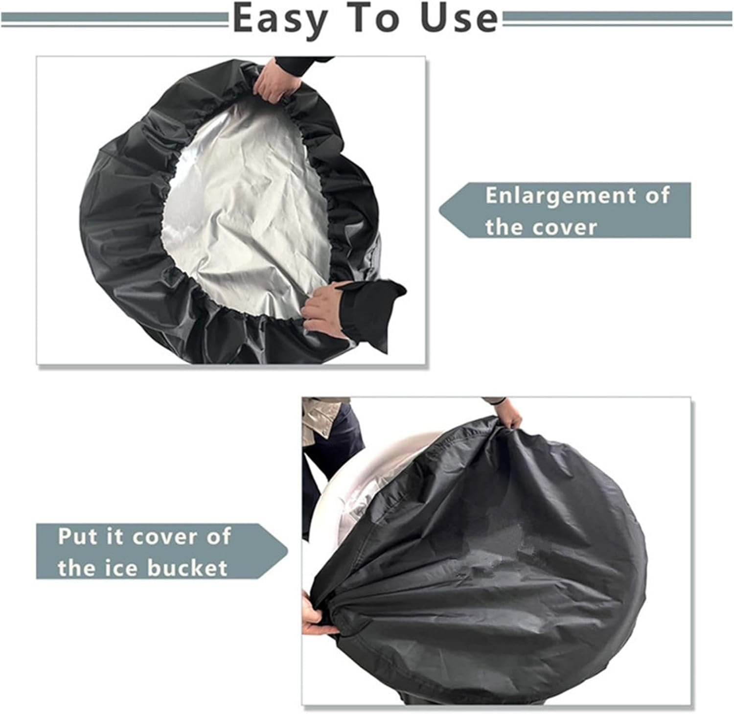 Ice Bath Cover Lid | Adjustable Elastic Ring Cold Soak Oxford Cloth Bathtub Cover | with Cold Iron Foil Insulation Cold Soak Bathtub Cover, for Fitness Lovers image number 5