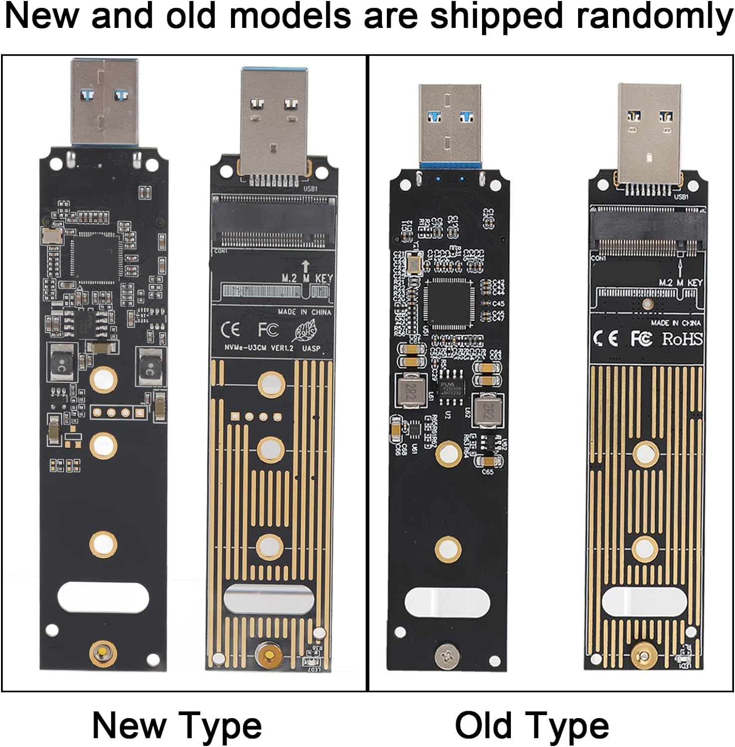 M.2 to USB Adapter, 10Gbps USB 3.1 Gen 2 Converter Reader, M.2 NVME SSD to USB Adapter Board for Galaxy 970 Series,960 Series,Crucial NVME SSD