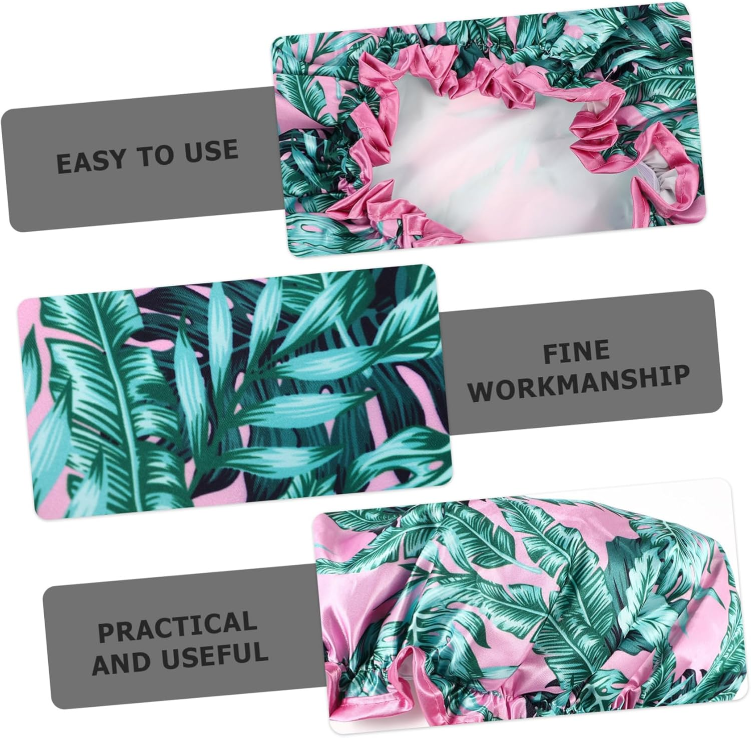 Cabilock 3Pcs Elastic Protective Shower Caps Multipurpose Hair Dyeing Caps for Home Use image number 3