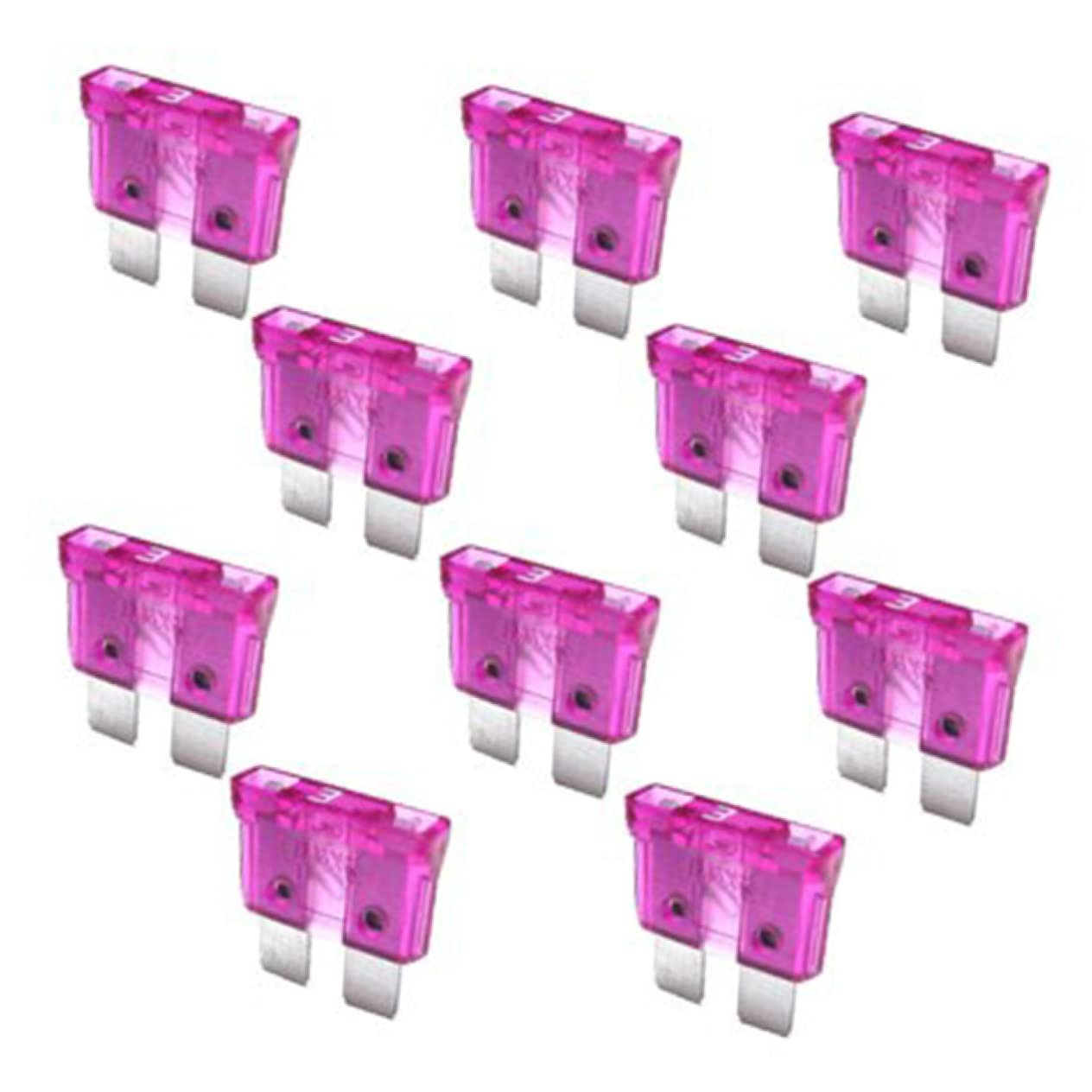 Mikinona 1A Car Fuses 10Pcs Auto Fuse Kit for Truck SUV Boat 32V Green Black Automotive Replacement Electrical image number 4