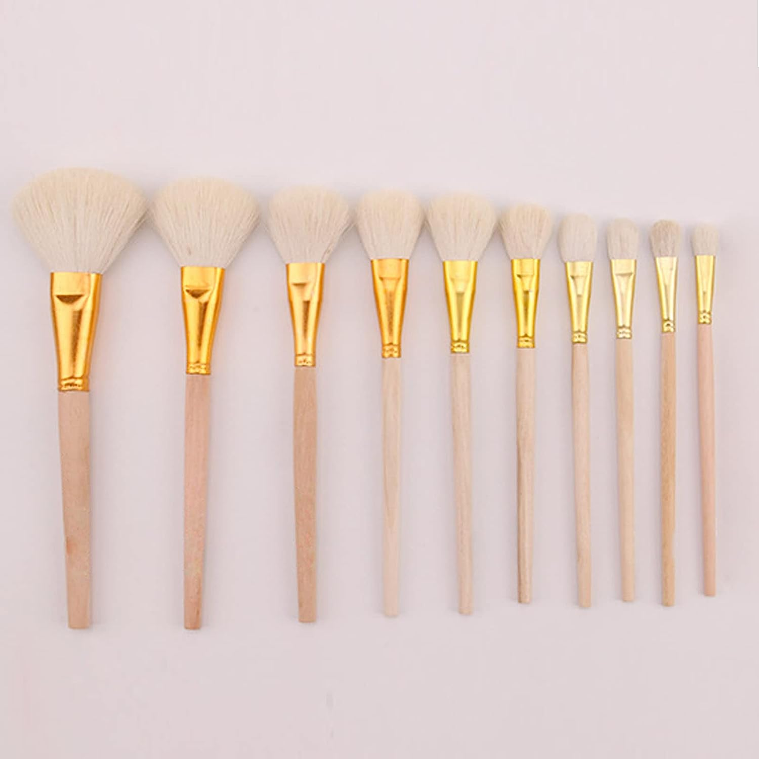 10Pcs Gilding Brush Pen Set, Gold Leaf Sweeper Paint Brush, Goat Hair Pen for Foil, Leaf Sheets, Flakes, Art Crafts Supplies image number 5