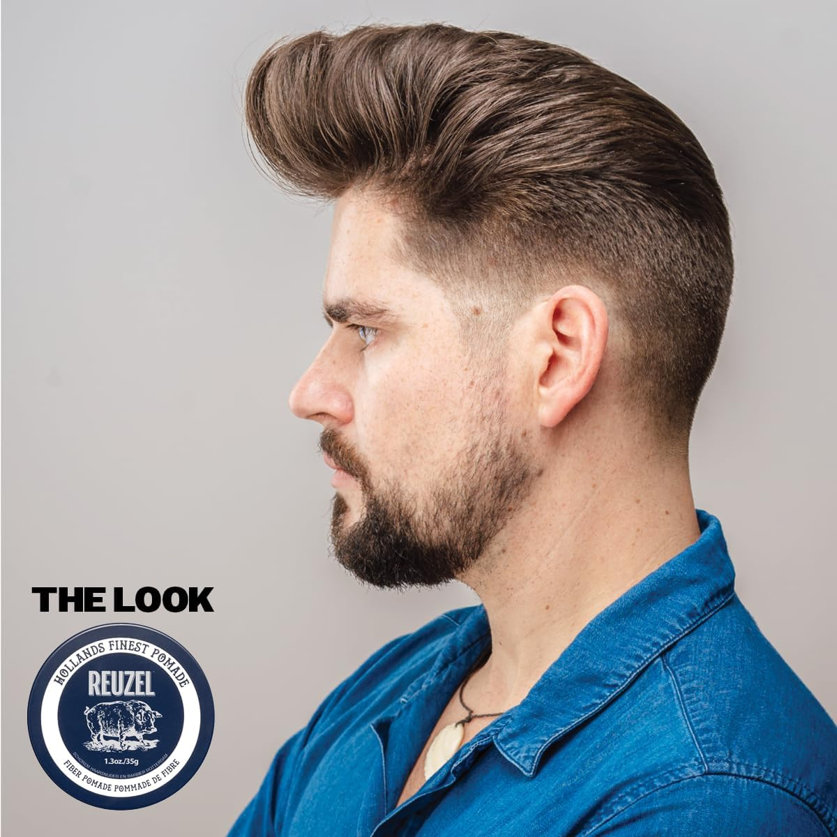 Reuzel Fiber Pomade, Low Shine Firm Holding Texurised Fuller Look, Easy to Restyle Throughout the Day 1.3Oz/35G image number 5