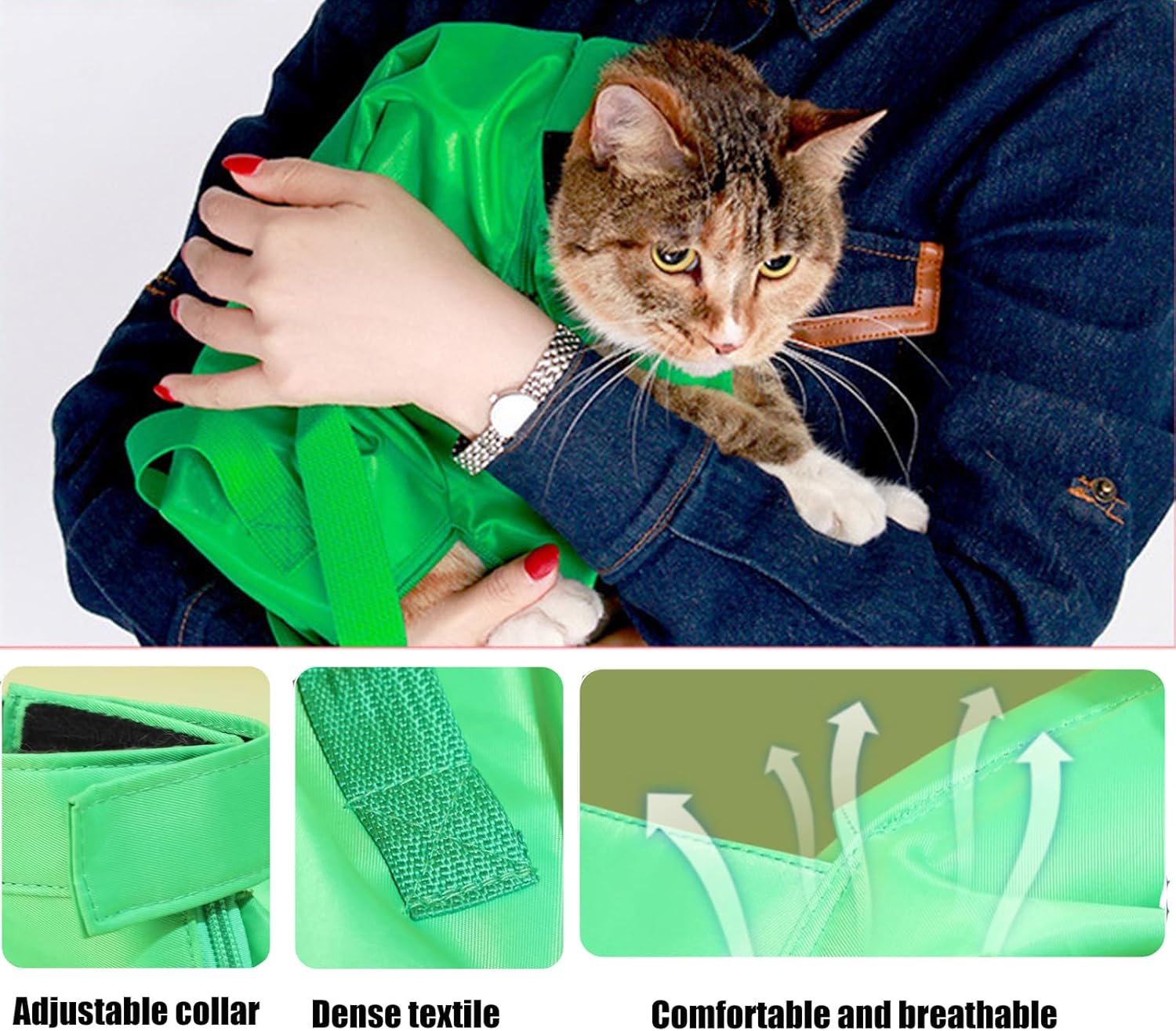 FAMKIT Cat Grooming Bag, Nail Clipping Cleaning Trimming Bags, Adjustable, Multifunctional Pet Care, Ankle Bag, Scratch-Resistant, for Bathing/Travel image number 1