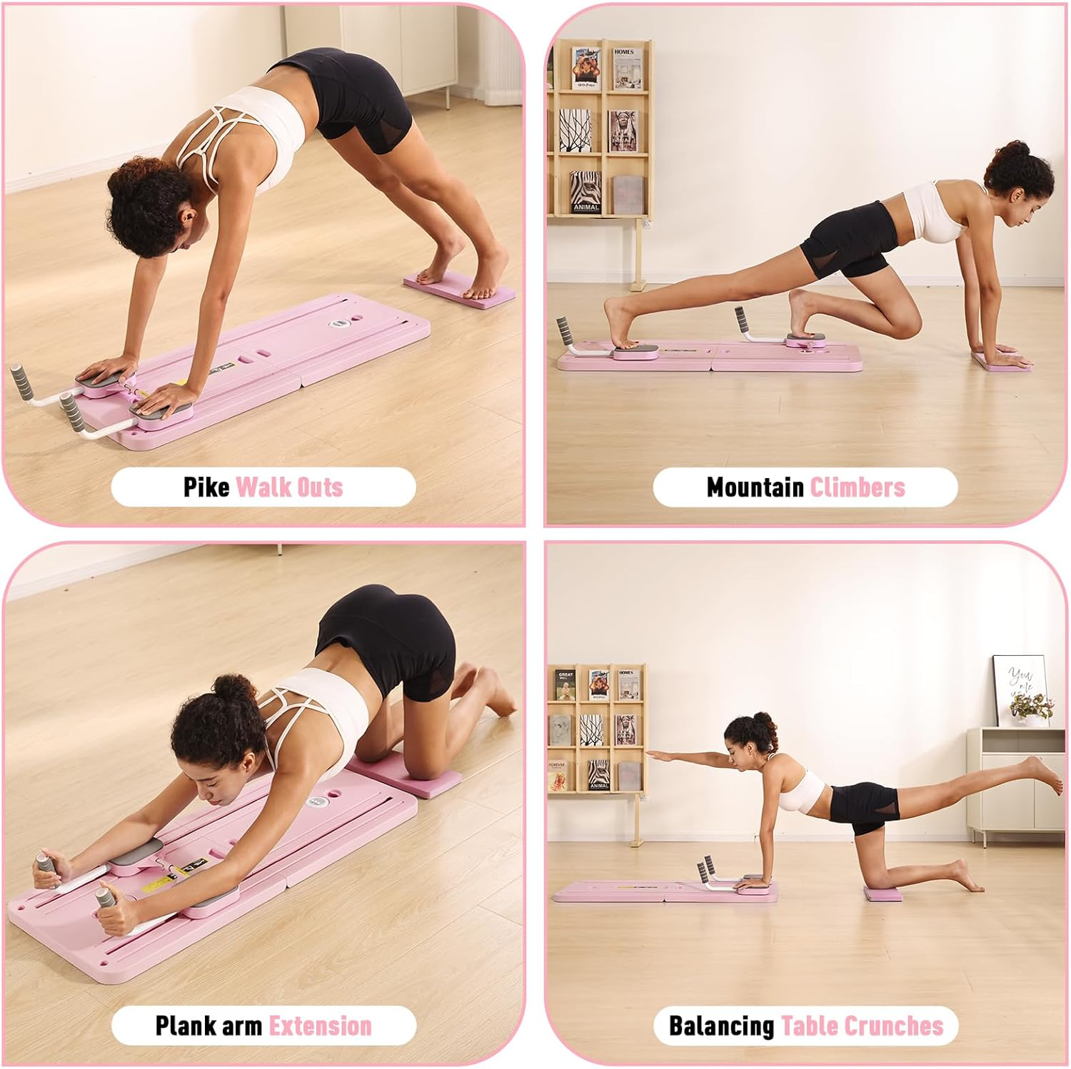 RED HARE Premium Foldable Pilates Reformer Set for Home and Gym, Upgrade Multi-Purpose Pilates Board with a Timer, Professional Abs Trainer Machine in Home Gym image number 4