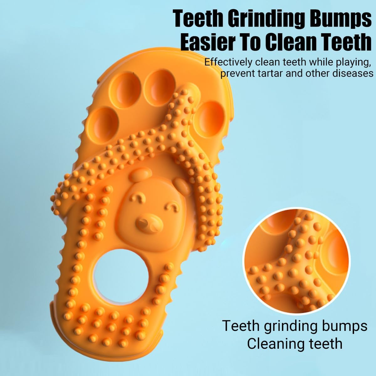 AIMALL Pet Toys Bite Slippers - Durable Dog Chew Toys for Teething & Dental Health, Bite-Resistant Rubber, Interactive Cat & Dog Toys image number 4