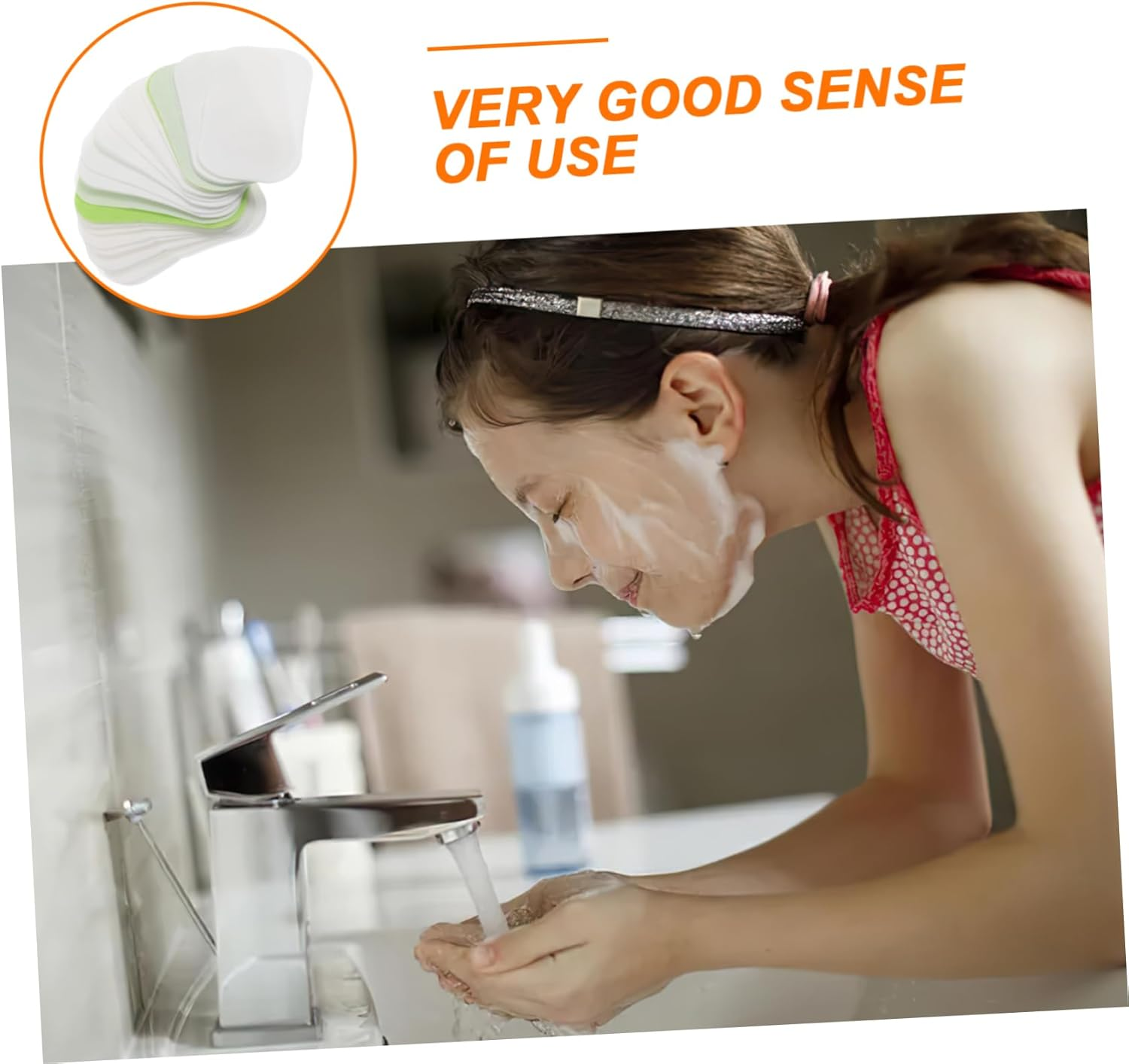 VANZACK 50 Pcs Portable Soap Sheets for Travel Disposable Hand Washing Soap Slices for Outdoor Use and Camping image number 1