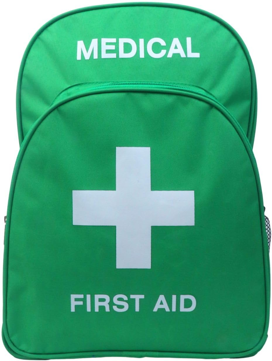 Red First Aid Bag Empty First Aid Backpack Empty Medical Storage Bag for First Aid Kits Pack Emergency Hiking Backpacking Camping Cycling Travel Car (Green) image number 1