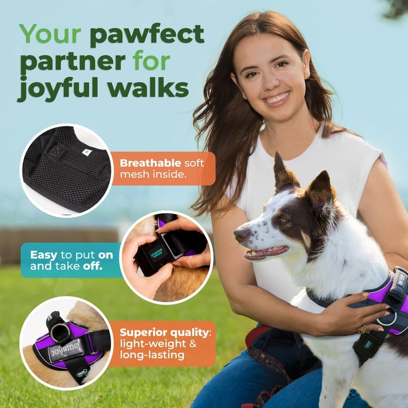 Joyride Harness 2.0 - the Original Side Ring No Pull Dog Harness - No Choke, Escape Proof, Reflective, 3 Leash Clips, Quick Fit Pet Vest - Easy Walks & Training - for Small, Medium & Large Dogs image number 3