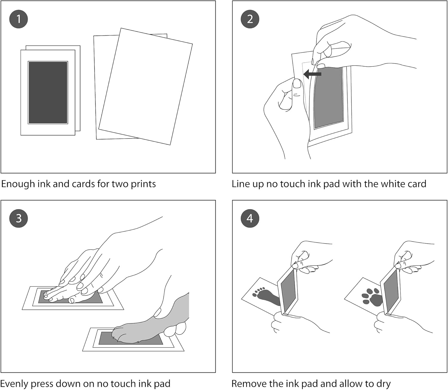 Baby Growth Hand Foot Print Photo Frame Pet Safe Inkless Newborn Souvenir Gift Mothers Fathers Day Card Making Craft Baby Shower Memories image number 3