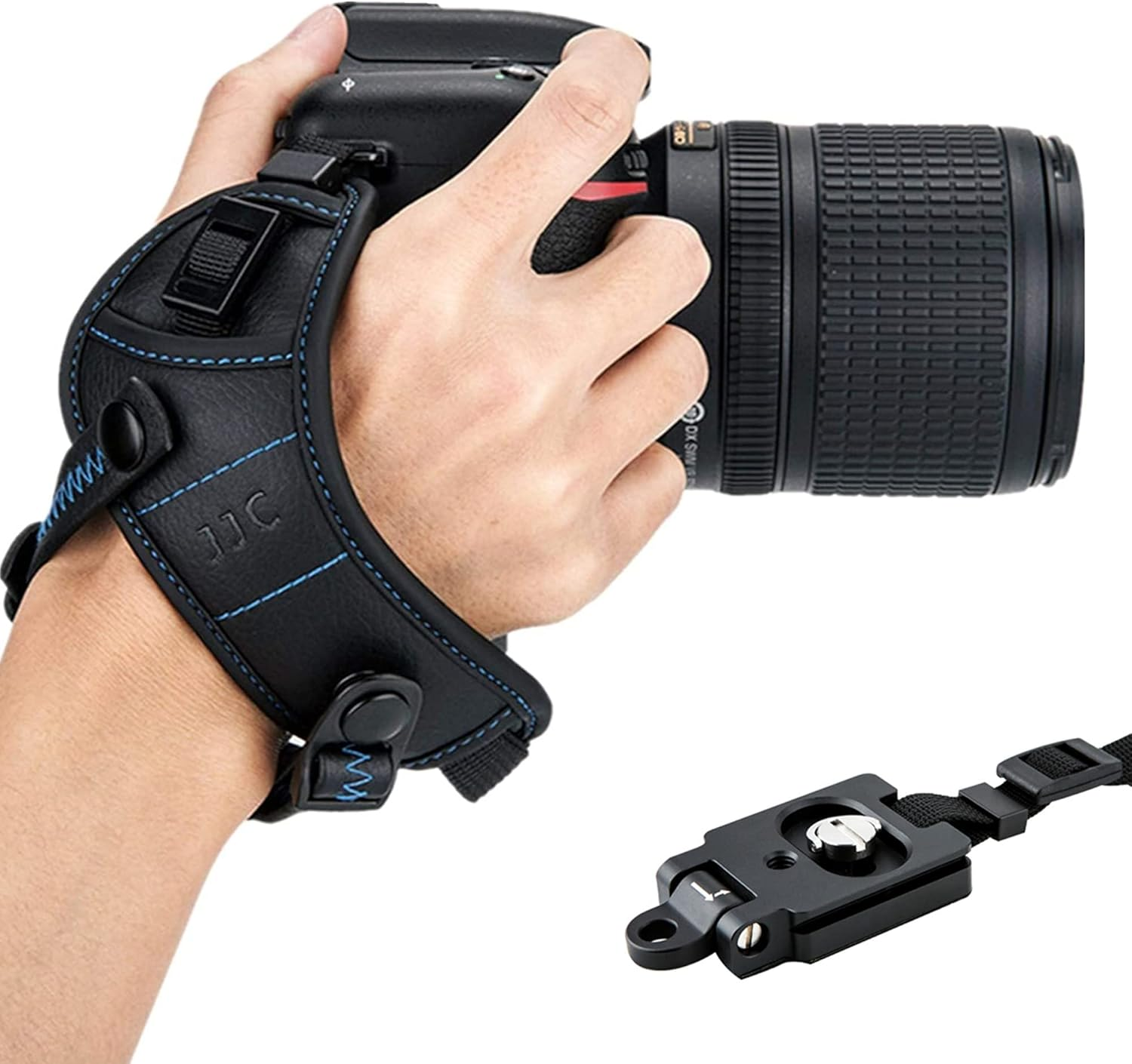 JJC L Size Mirrorless DSLP Camera Hand Strap Grip for Canon EOS R8 R10 R7 5D Mark IV III 7D 6D R5 Mark II 4000D 2000D 90D 80D Rebel T8I T7 T7I ZR Z50II Z5II Z F Z 30 D850 D780 D7500 D5600 P1100 P1000 image number 2