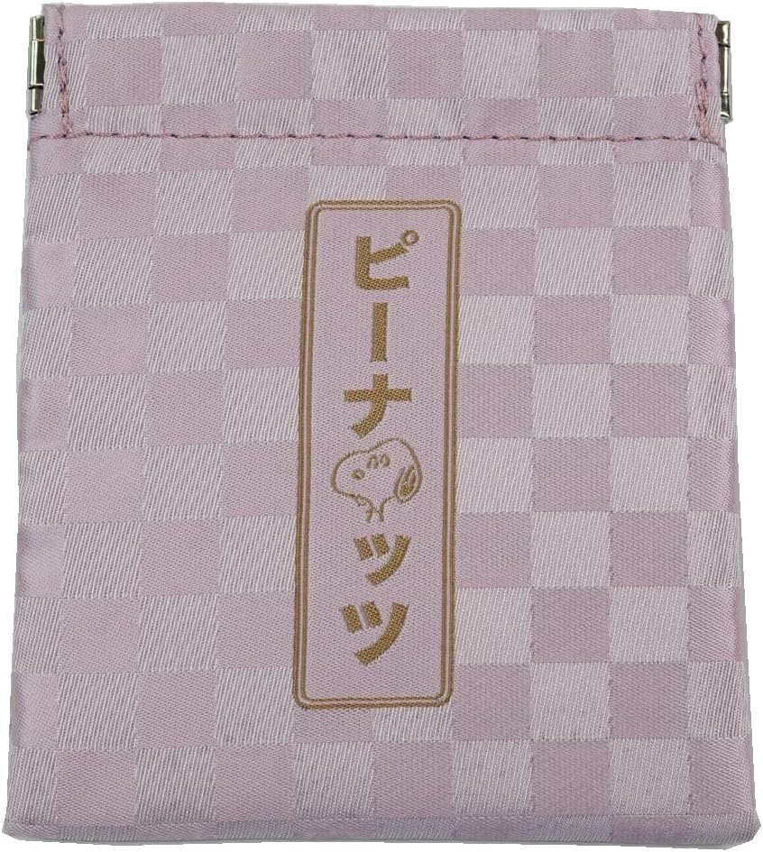 Peanuts/Spring Pouch Snoopy Woodstock (Cherry Blossom and Checkerboard) PNDW1485 Pink